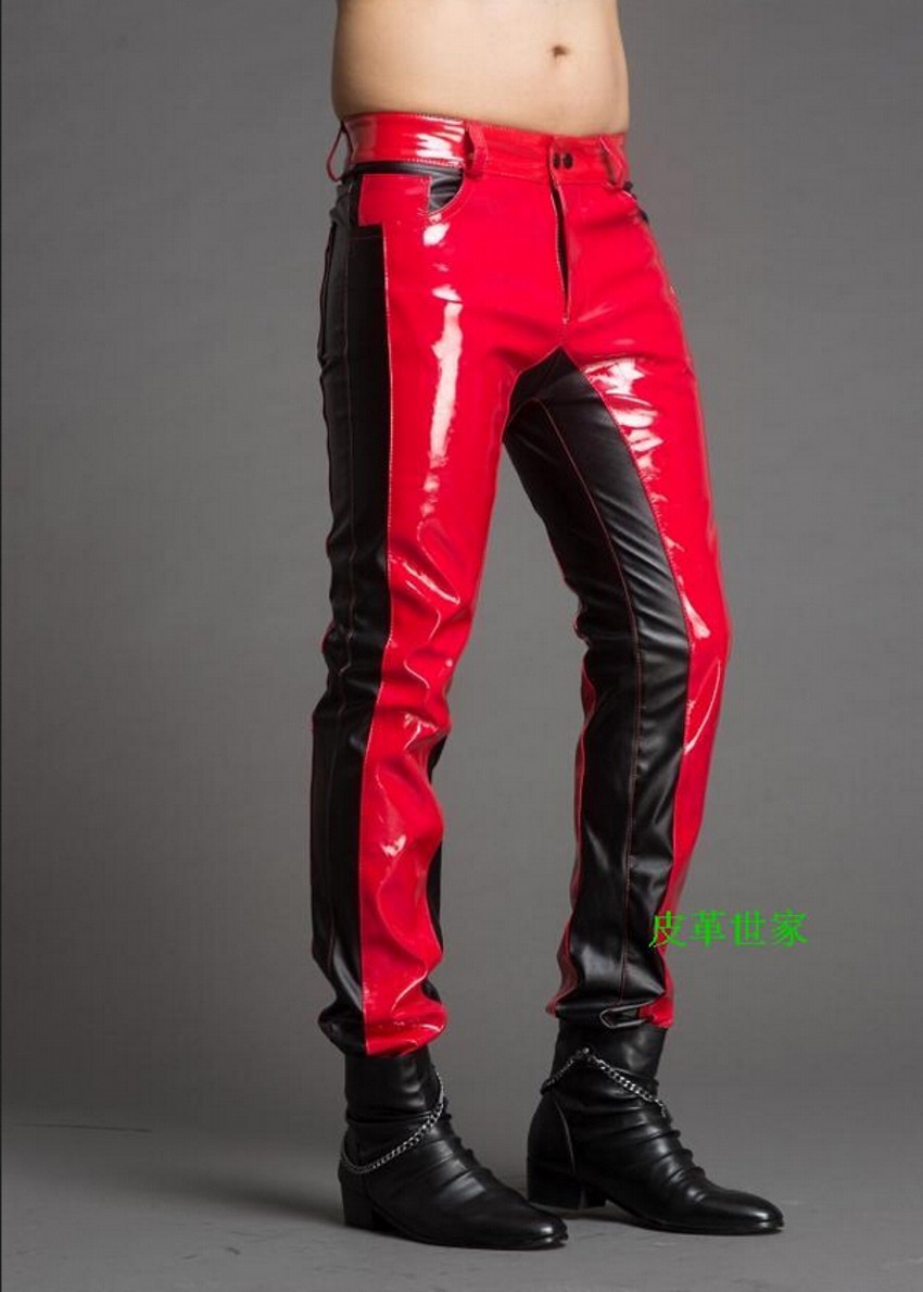 Mens Fashion Winter 2025 - Pantaloni in pelle con cuciture moda