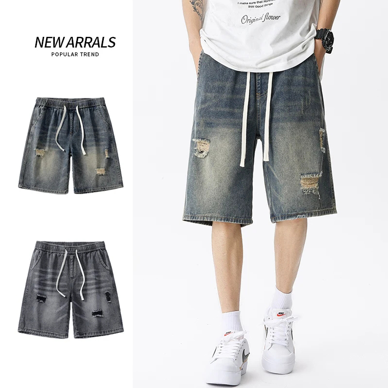 Men'S Fashion Jeans - Pantaloncini di jeans sottili estivi da