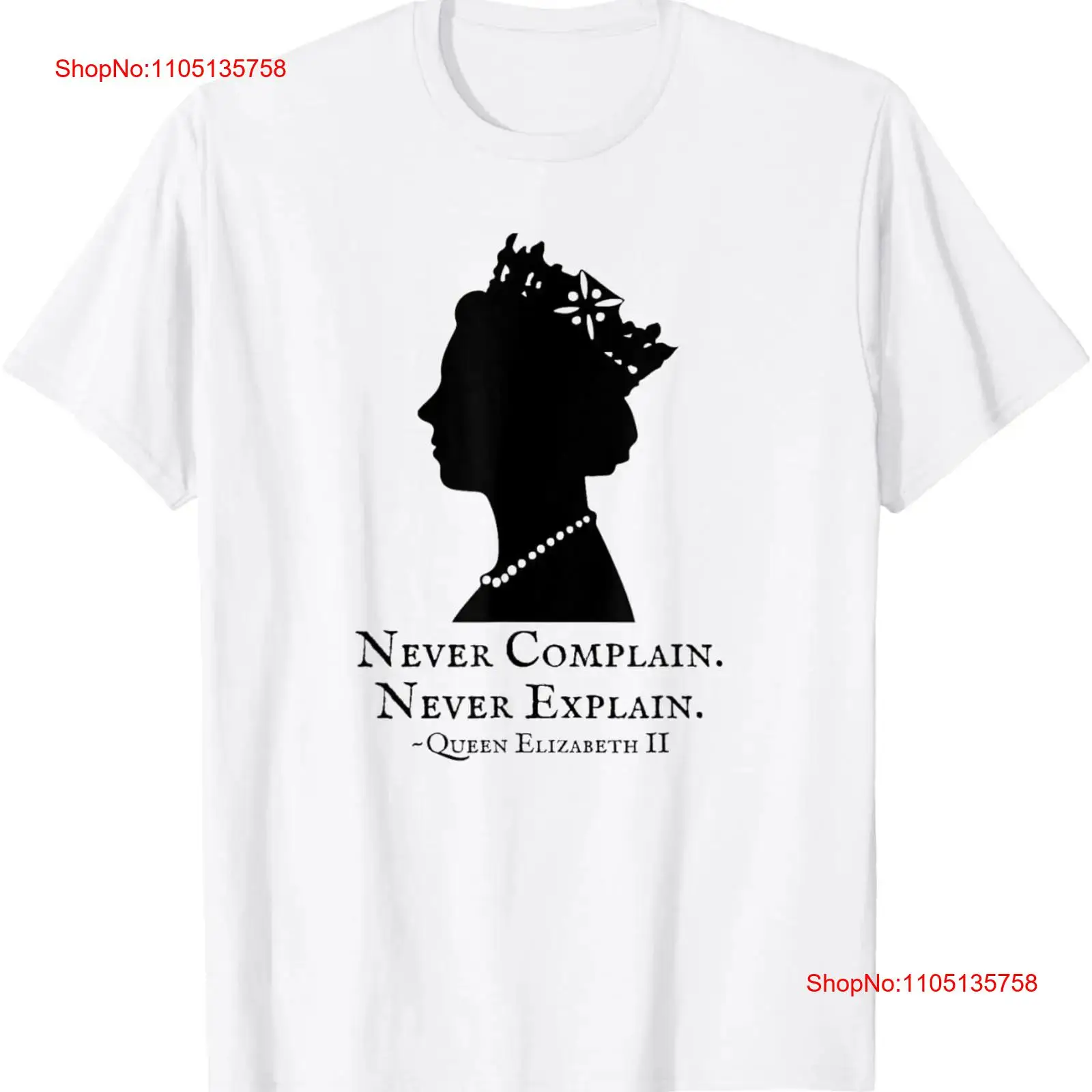 Men'S Fashion Explained - T-shirt con silhouette della regina d'Inghilterra
