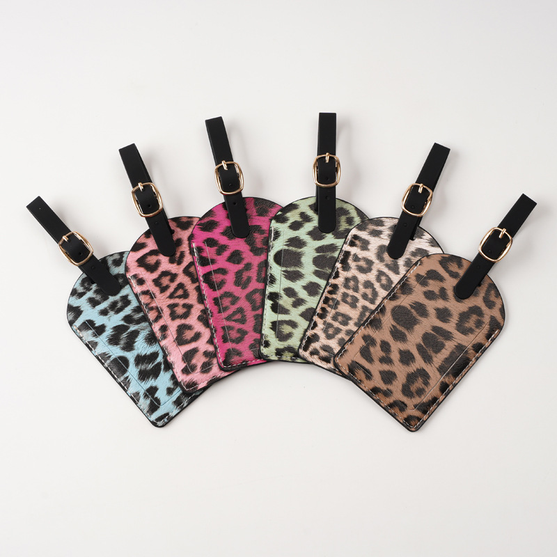 Men'S Fashion Labels - Etichette per bagagli con stampa leopardata