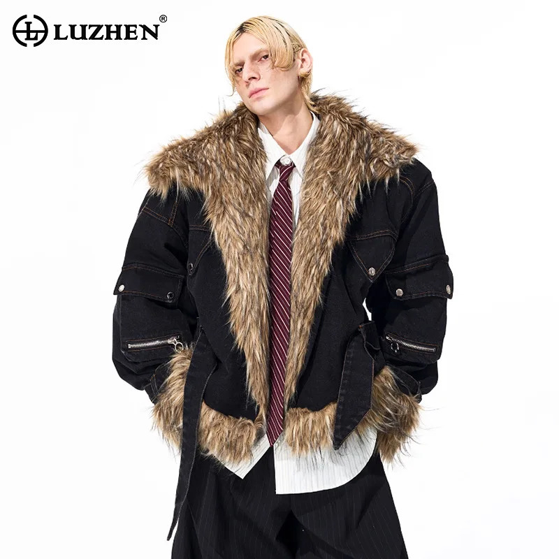 Mens Fashion Winter 2025 - LUZHEN Moda Personalizzata Pelliccia Sintetica Giunzione