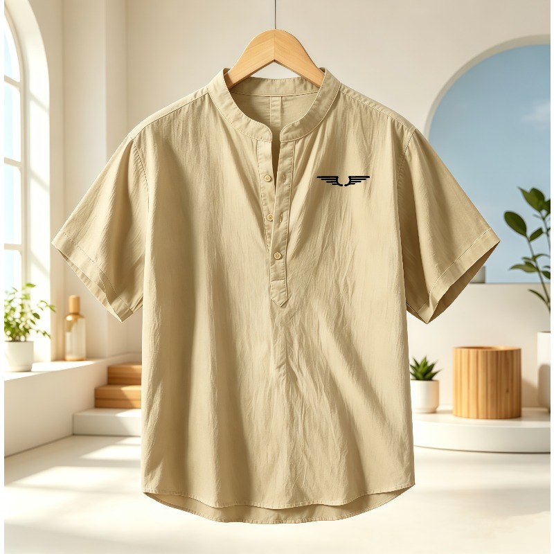 Linen Shirt Summer - Camicia da uomo a maniche corte