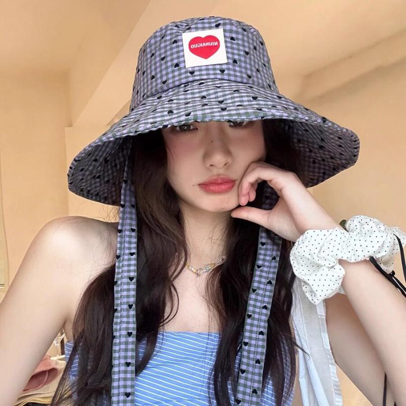 Mens Fashion Bucket Hat - Cappello a secchiello coreano a quadri