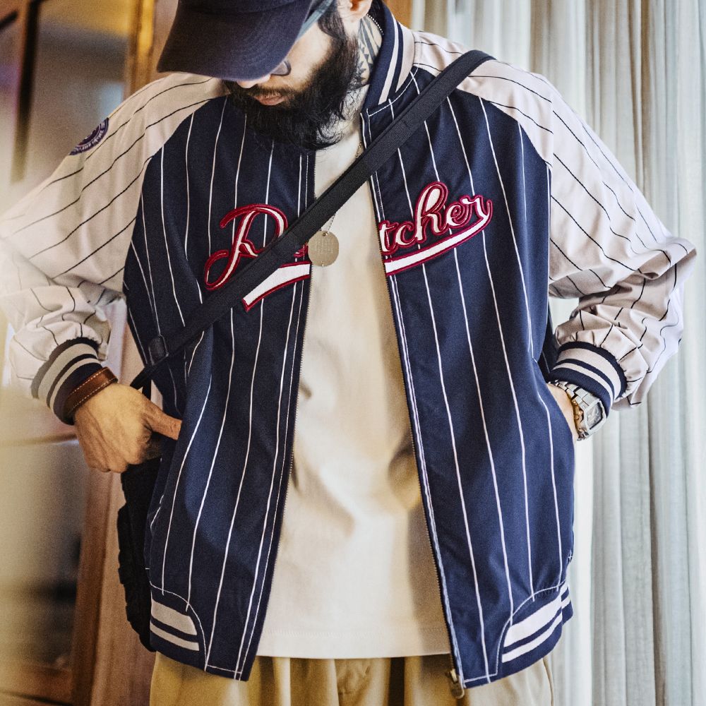 Varsity Jacket Letterman - Giacca da Baseball Americana Retrò a