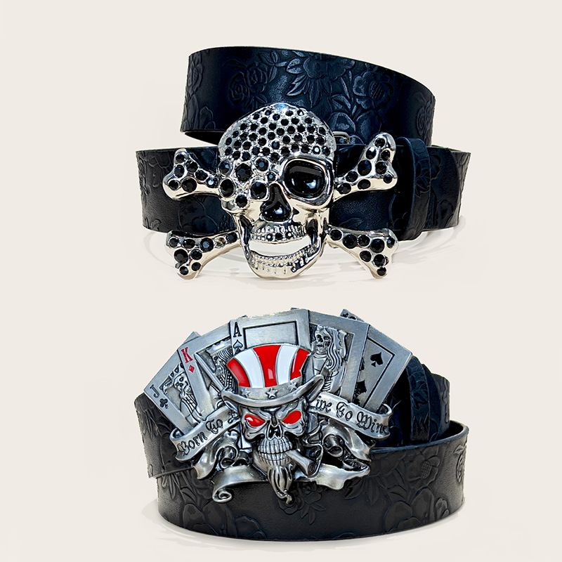 Men'S Fashion Jeans - Accessori gotici Cintura in pelle PU