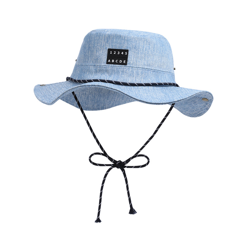 Mens Fashion Bucket Hat - Cappello da pescatore in denim lavato