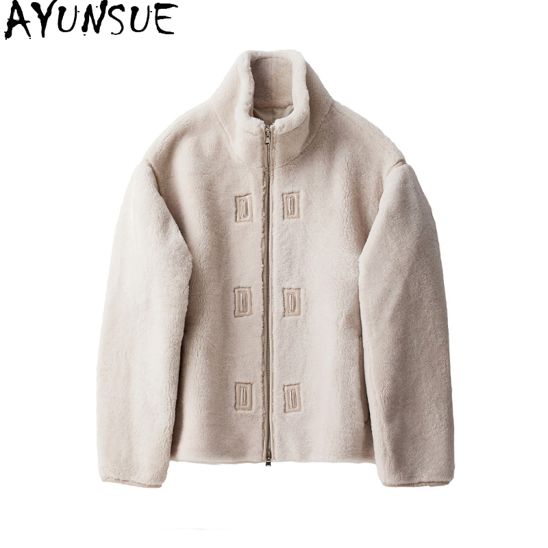 Mens Fashion Winter 2025 - AYUNSUE Giacca in montone di pecora