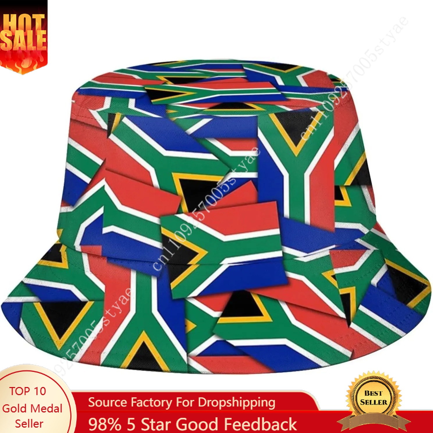 Mens Fashion Bucket Hat - Cappello da pescatore con bandiera dell'Africa