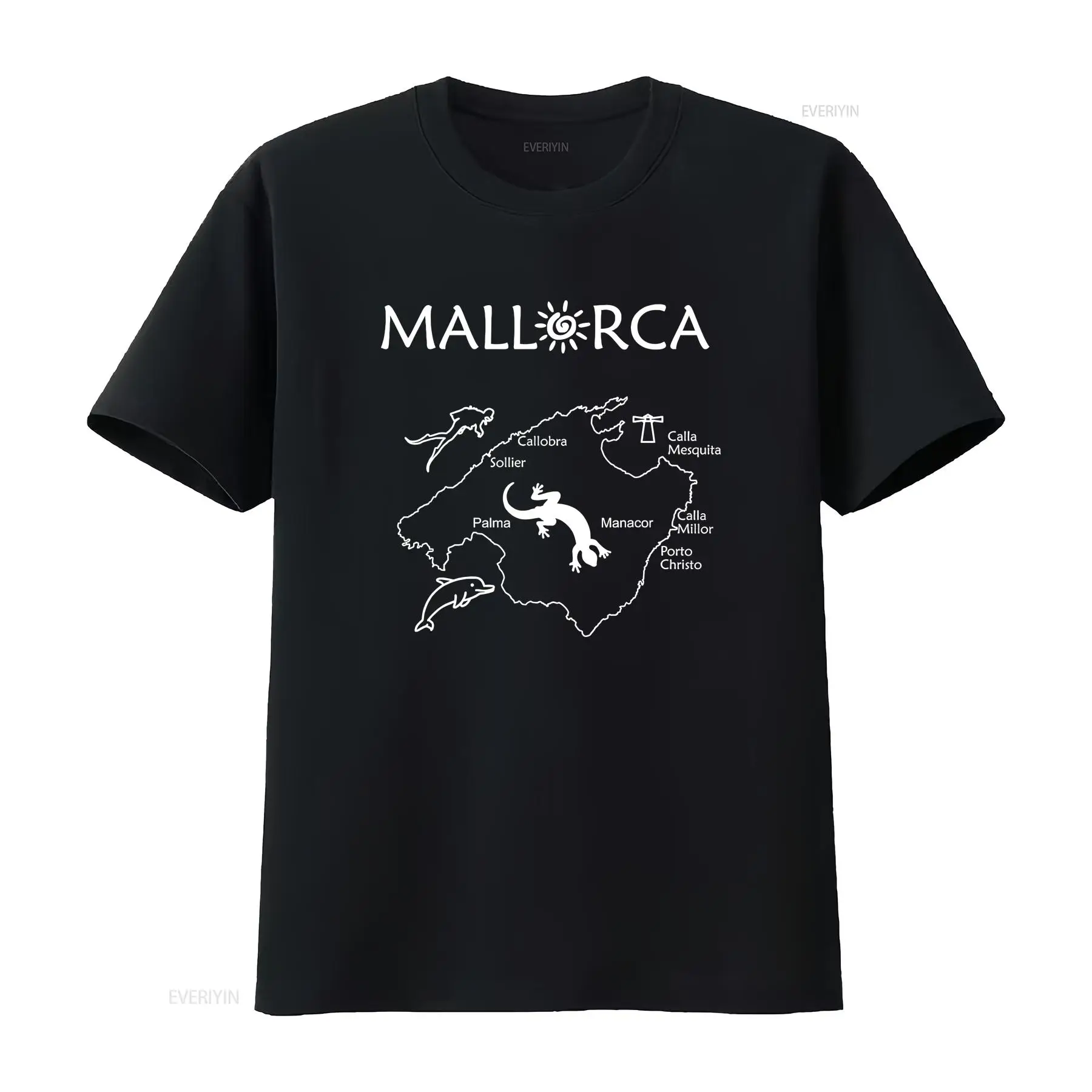 Men'S Fashion Guide - T-shirt con mappa di Maiorca, la