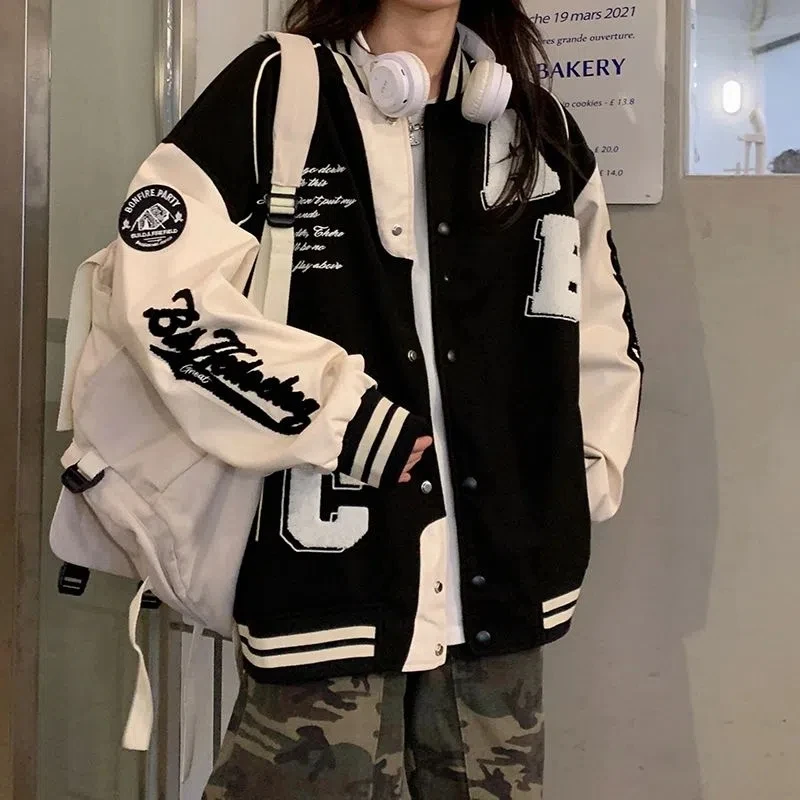 Varsity Jacket Letterman - Y2k Giacca bomber in lana di