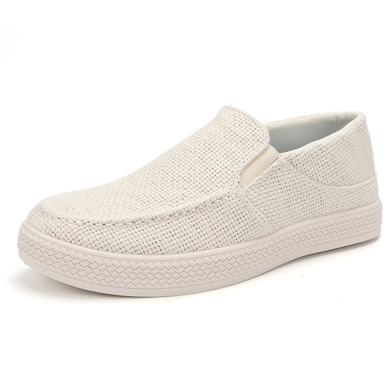 Men'S Fashion Loafers - Mocassini da uomo in lino, traspiranti,