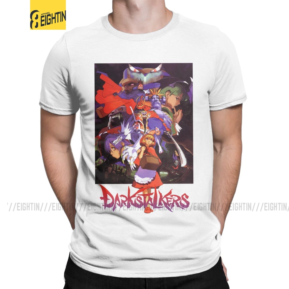Men'S Fashion From The 80S - Darkstalkers Vampire Savior magliette uomo magliette