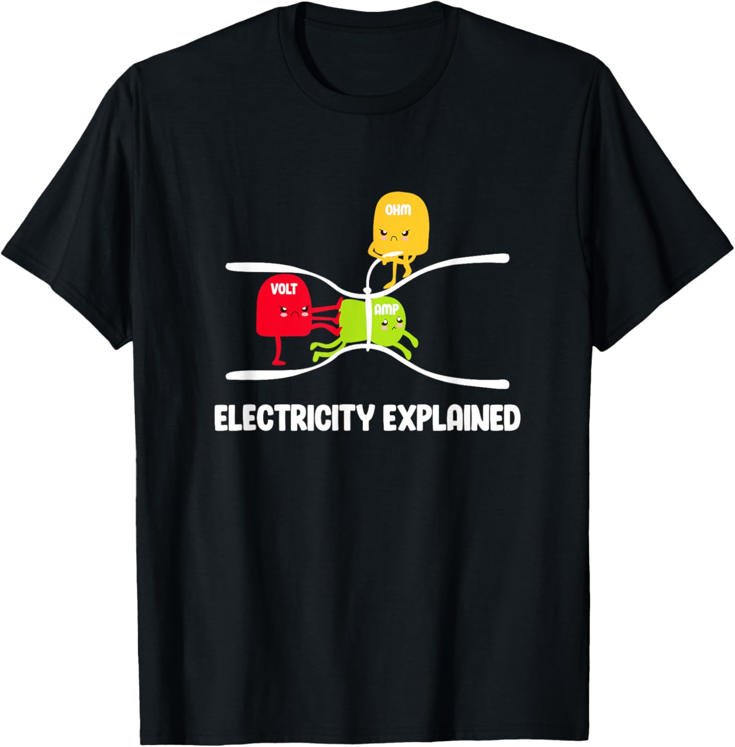 Men'S Fashion Explained - Elettricità spiegata Volt Ohm Amp T-shirt