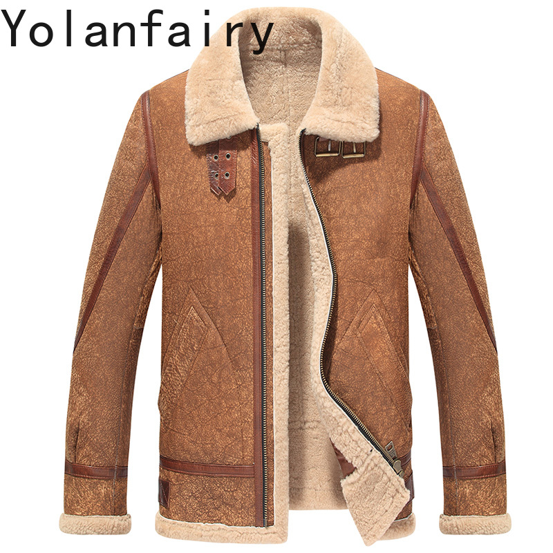YOLANFAIRY Giacche in vera pel - Men'S Fashion Leather Jacket recensione e prezzo