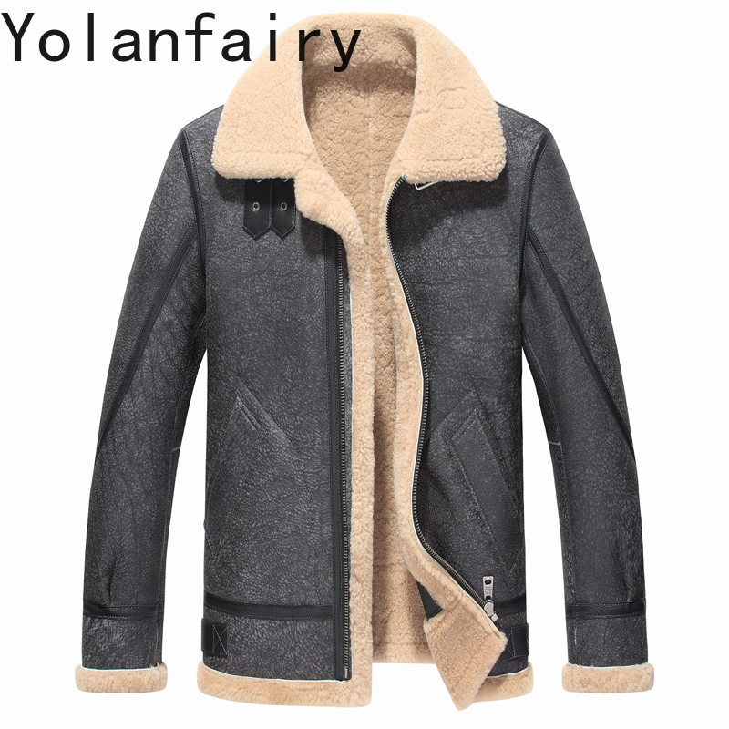 YOLANFAIRY Giacche in vera pel - Men'S Fashion Leather Jacket recensione e prezzo