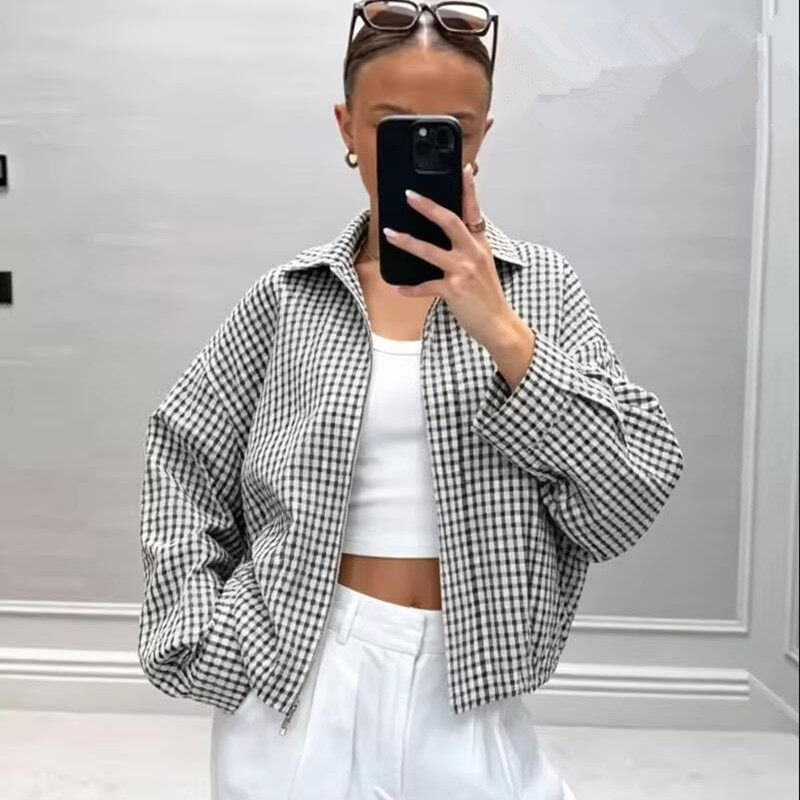 Giacca Bomber a Quadri da Donn - Varsity Jacket Letterman recensione e prezzo