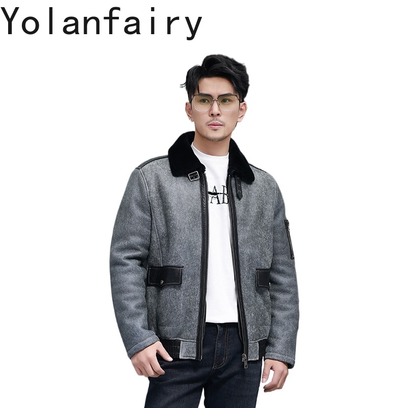 YOLANFAIRY Breve Cappotto di P - Men'S Fashion Leather Jacket recensione e prezzo