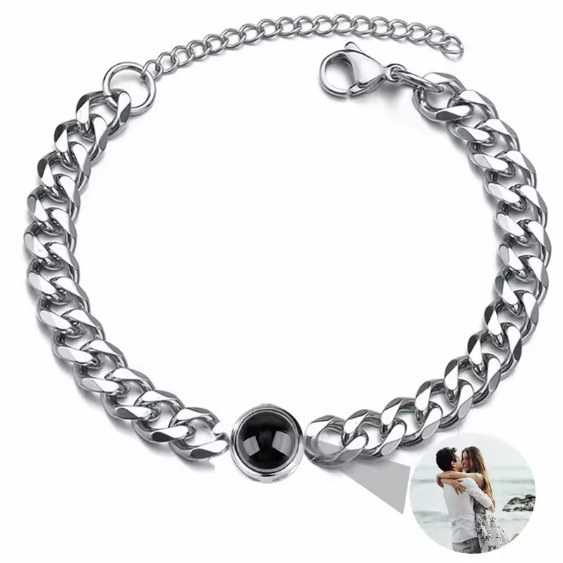 con proiezione fotografica per - Mens Fashion Bracelet recensione e prezzo