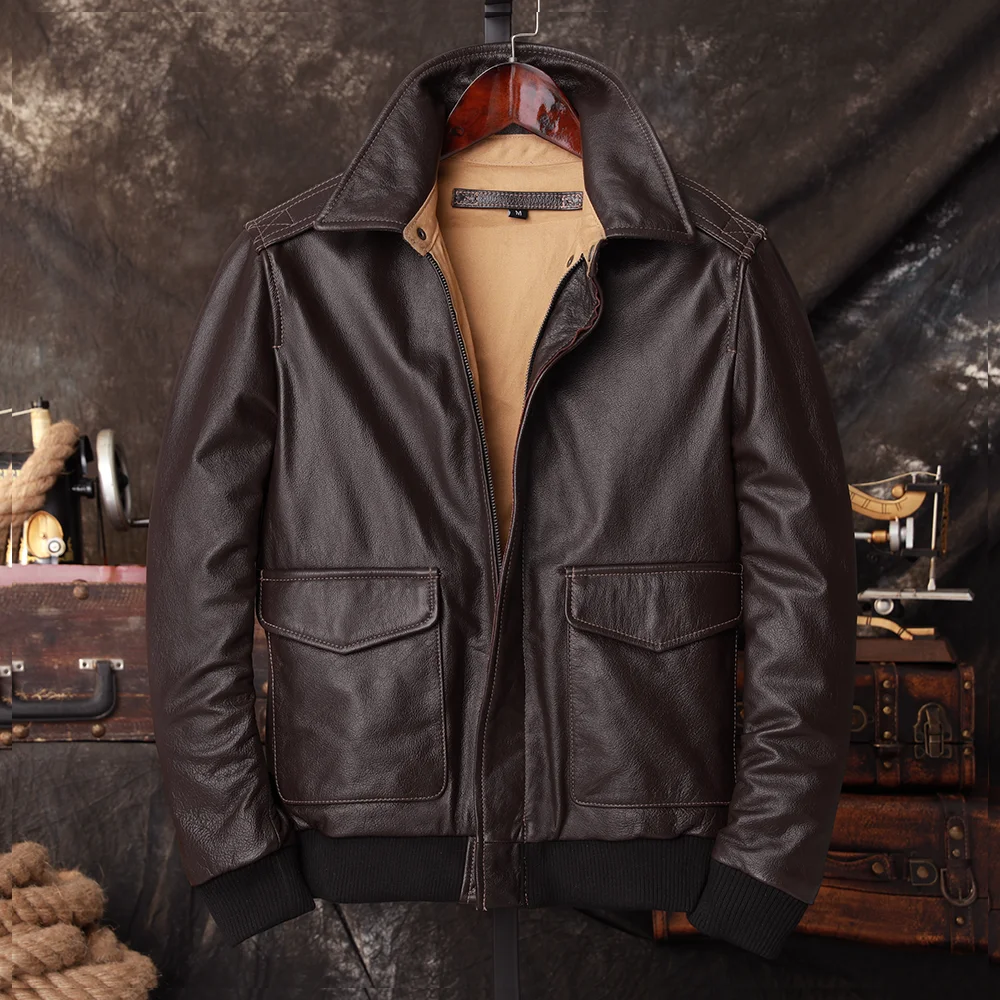 Giacca da Pilota A2 in Vera Pe - Men'S Fashion Leather Jacket recensione e prezzo