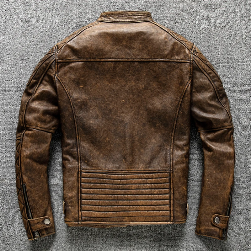 Giacca in Pelle Vintage da Uom - Men'S Fashion Leather Jacket recensione e prezzo