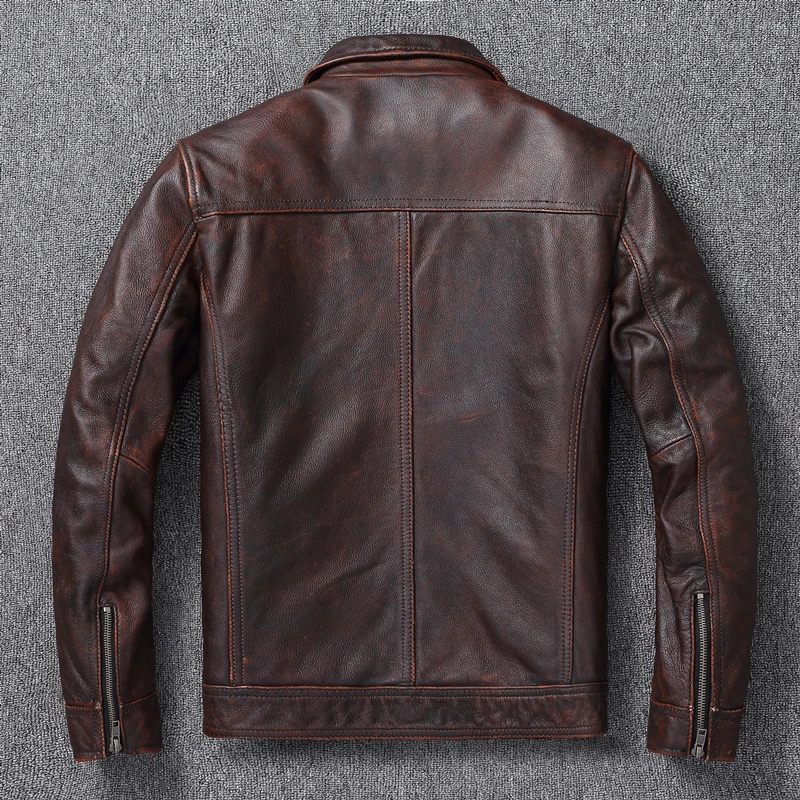 Giacca Vintage in vera pelle m - Men'S Fashion Leather Jacket recensione e prezzo