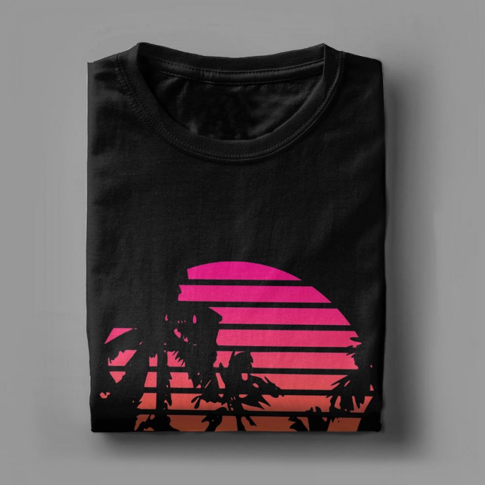 Sunset Palm Tree Vintage Tee S - Men'S Fashion From The 80S recensione e prezzo