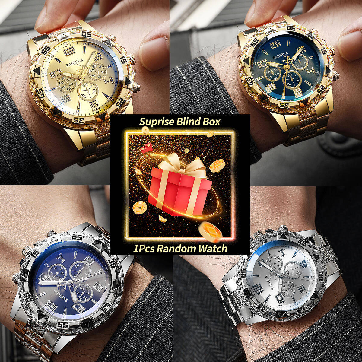 1PC Sorpresa Mistero Orologio  - Mens Fashion Watch recensione e prezzo