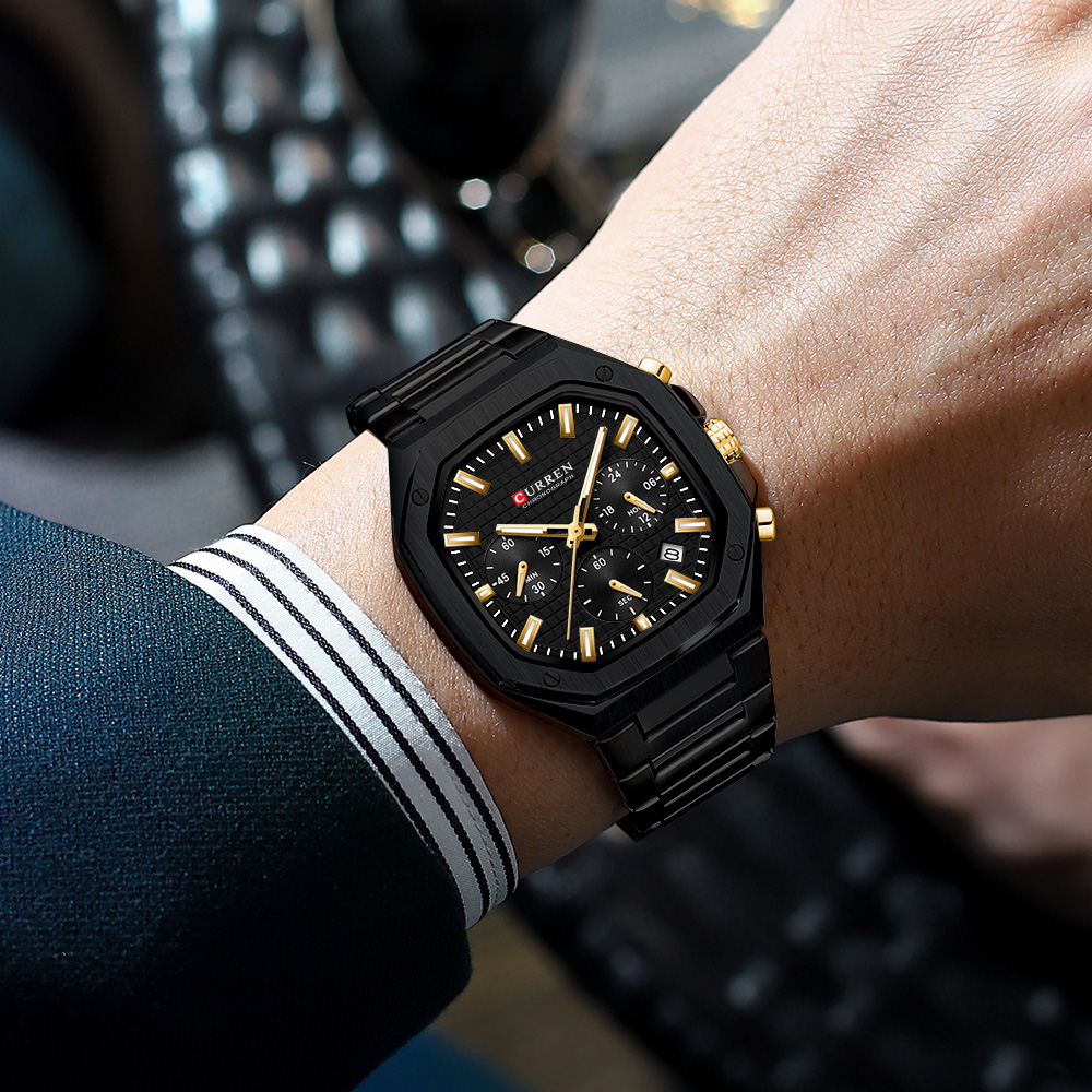 CURREN Orologio cronografo qua - Mens Fashion Bracelet recensione e prezzo