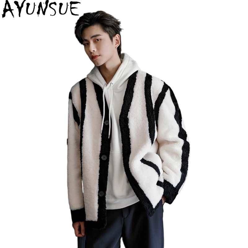 AYUNSUE Cappotto di Pelliccia  - Men'S Fashion Leather Jacket recensione e prezzo